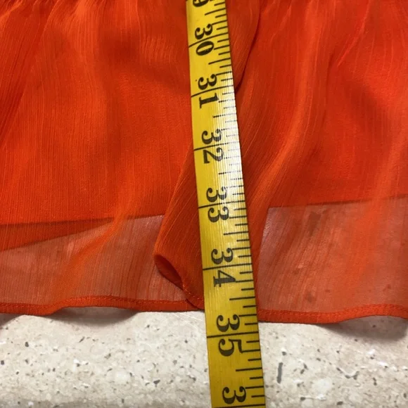 NWOT Express Orange Pull On dress, no zippers, no flaws, measurements in photos - Picture 10 of 12